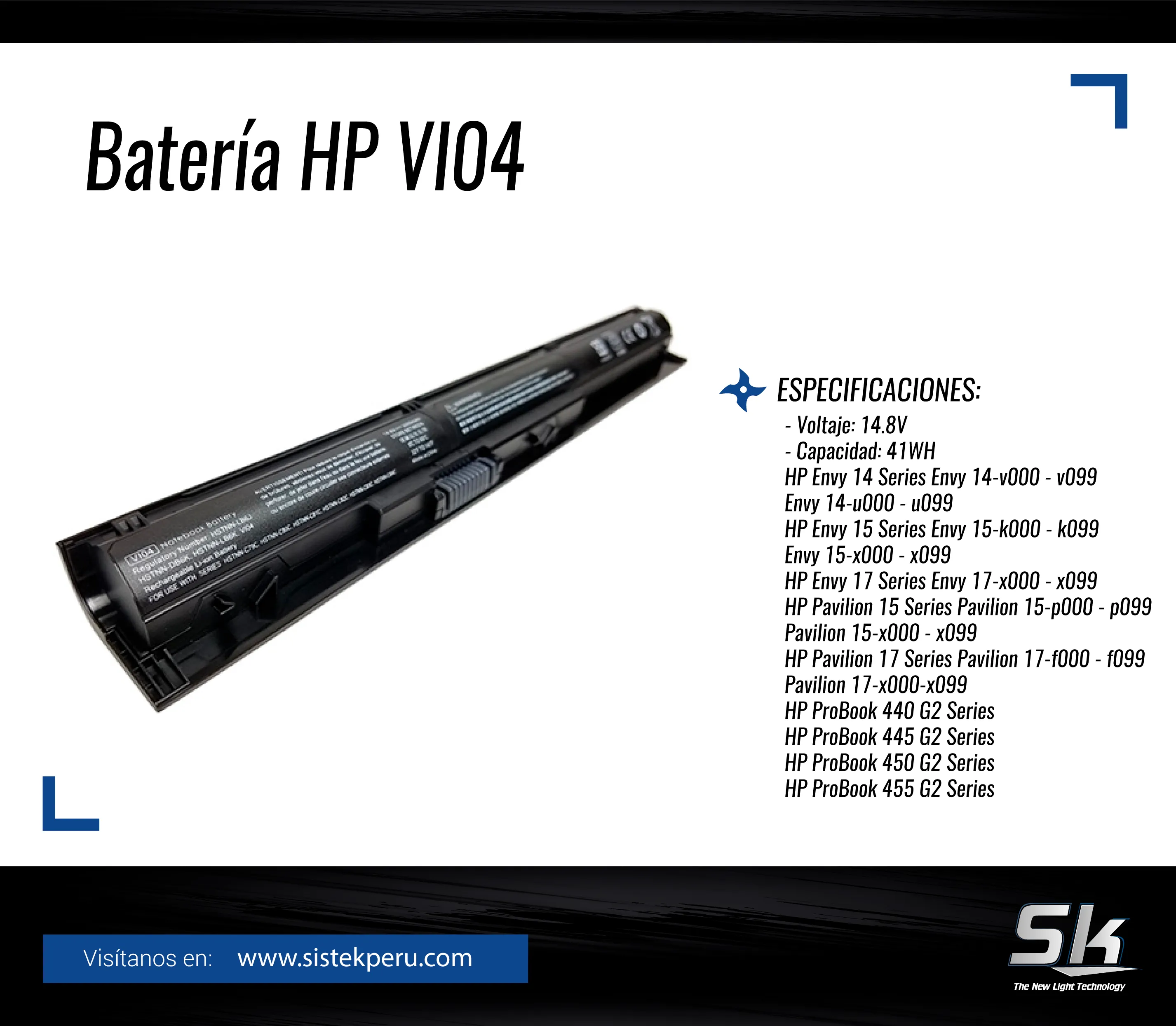 Bateria HP VI04-x