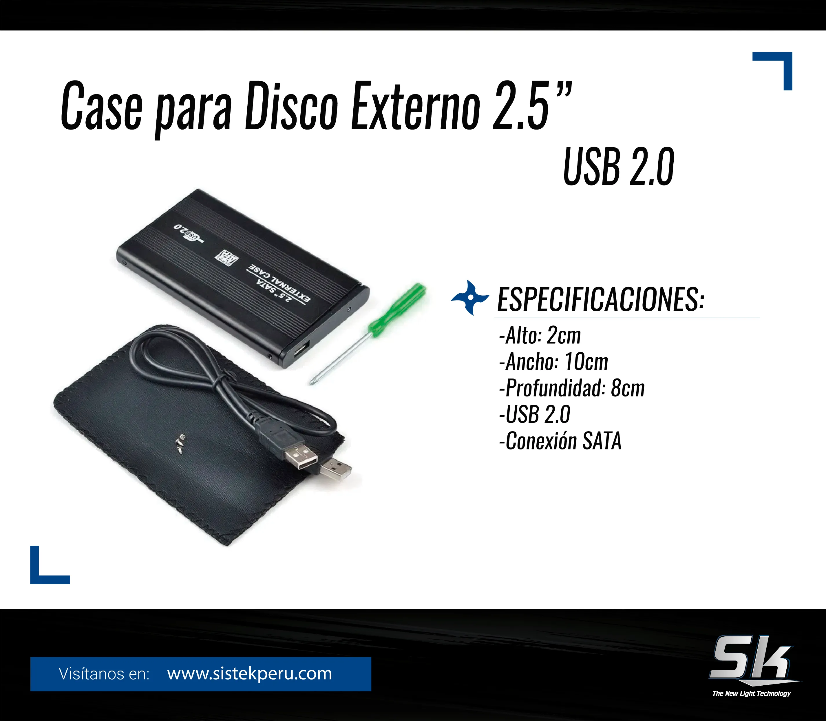 Case para Disco Externo 2.5