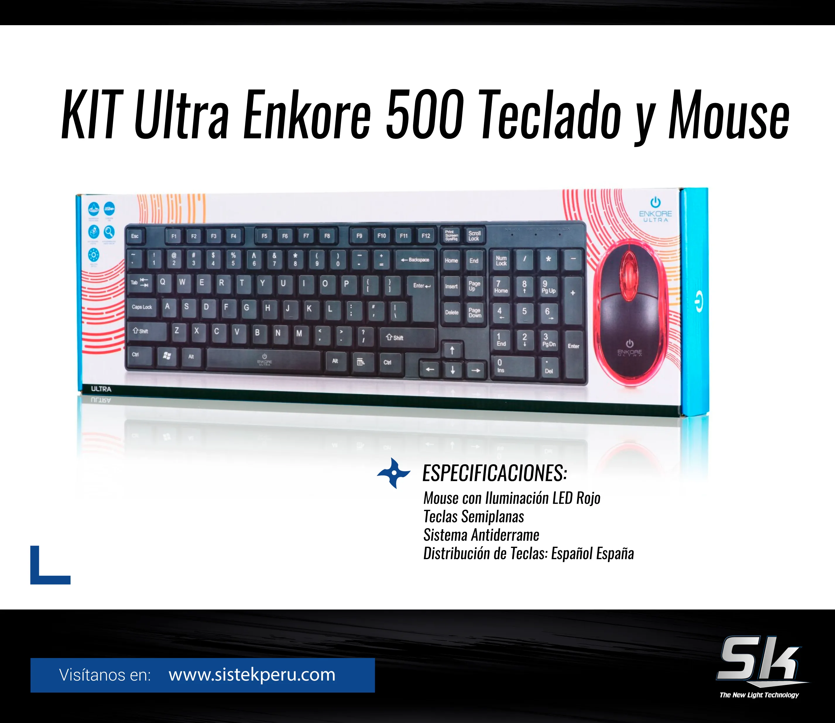Kit Ultra Enkore 500 Teclado Mouse