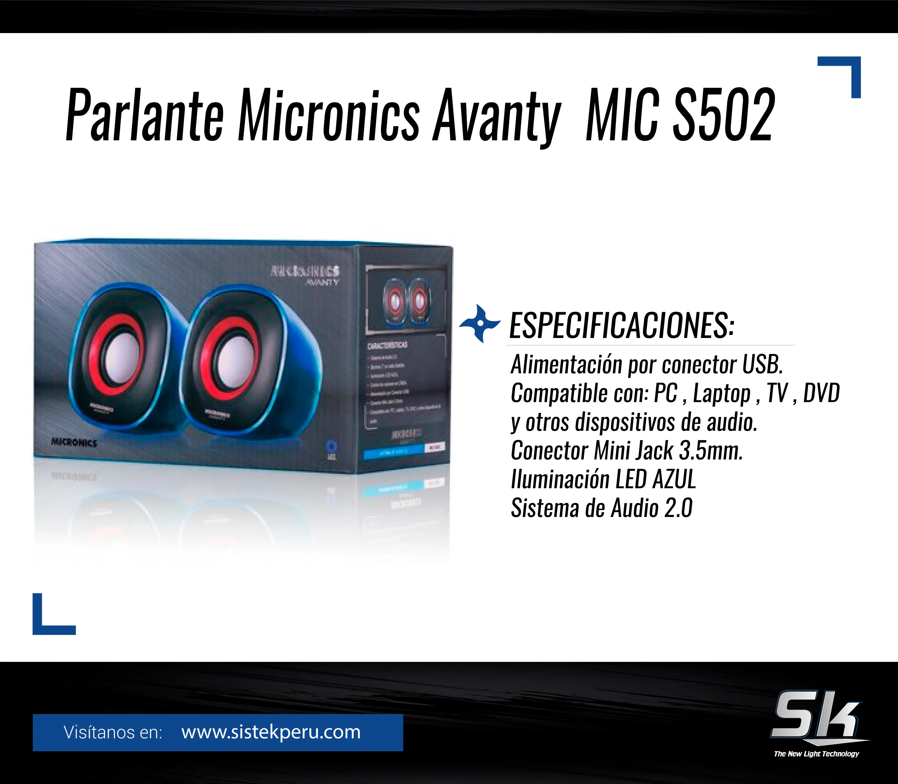 Parlante Micronics Avanty  MIC S502-x