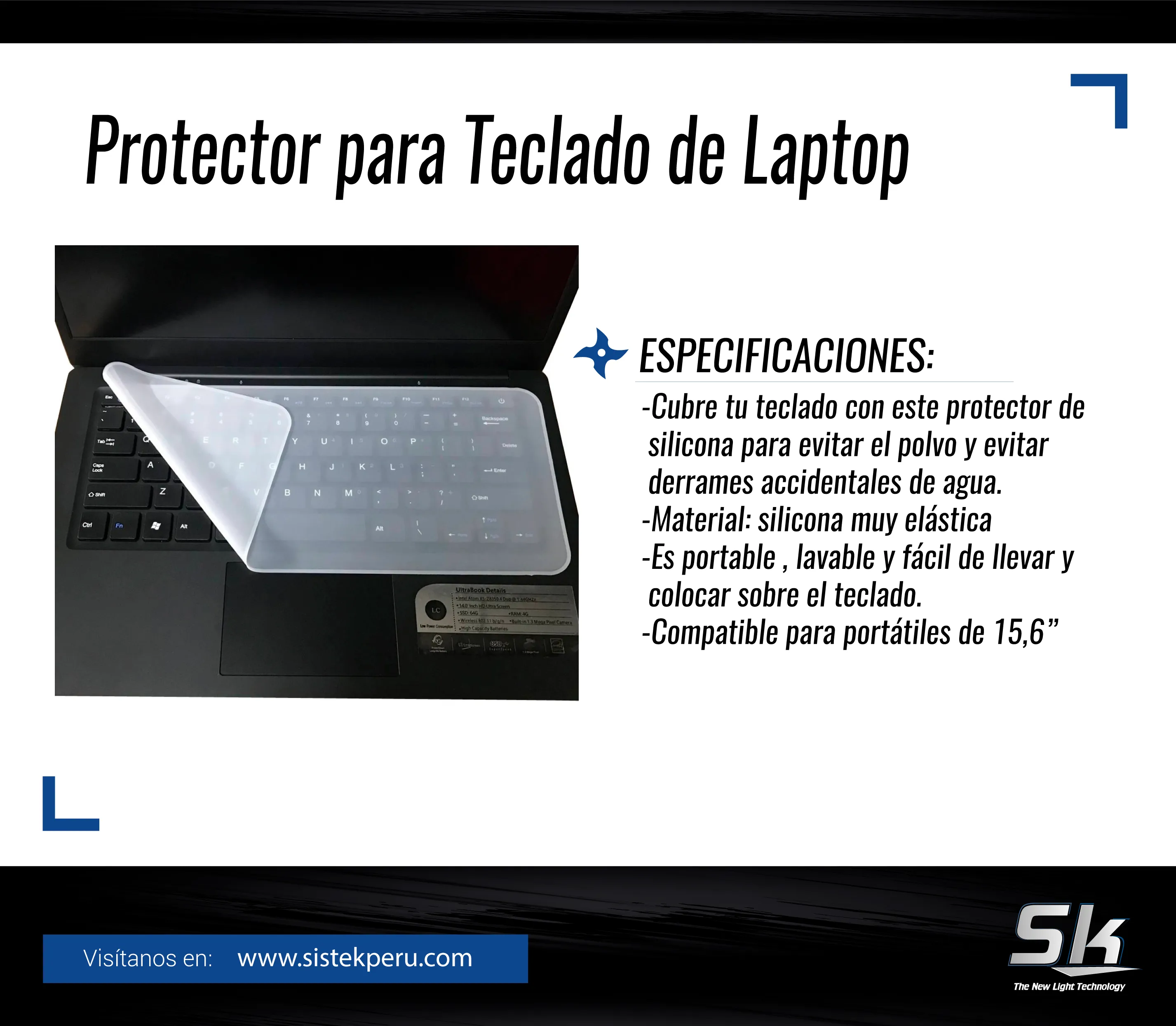 Protector de Teclado de Laptop