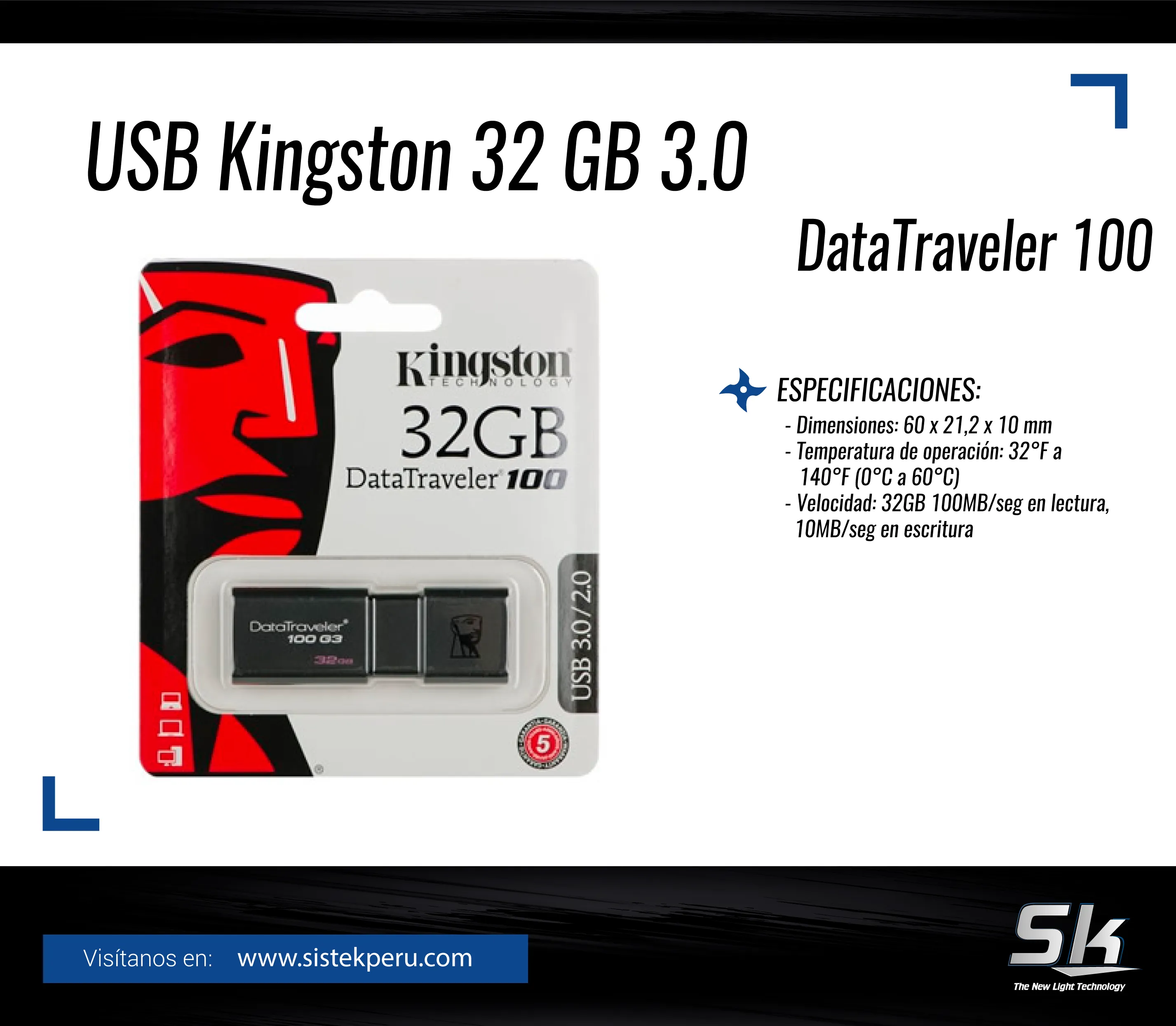 USB Kingston 32 GB 3.0