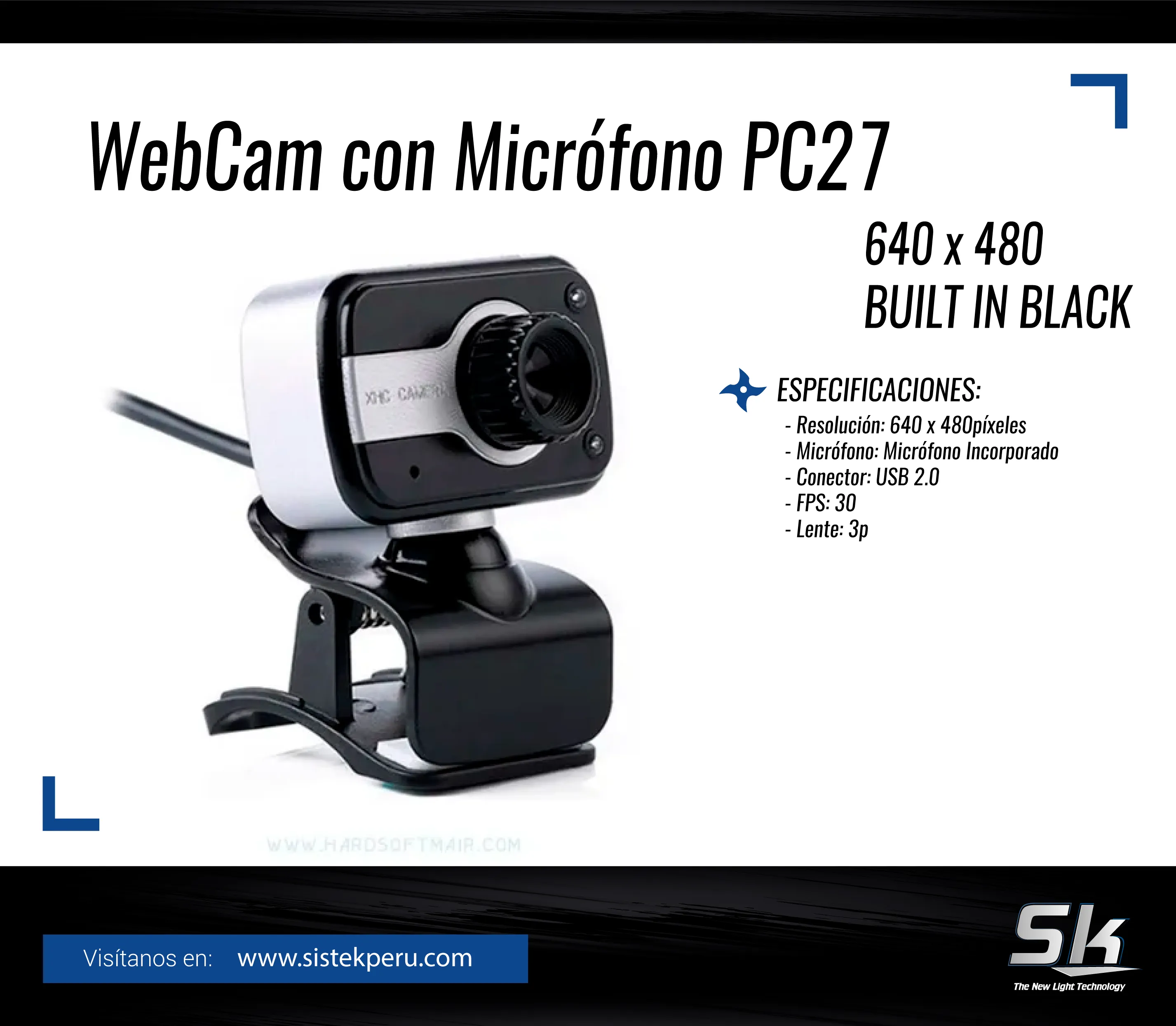 WEBCAM PC27 con Microfono 640x480