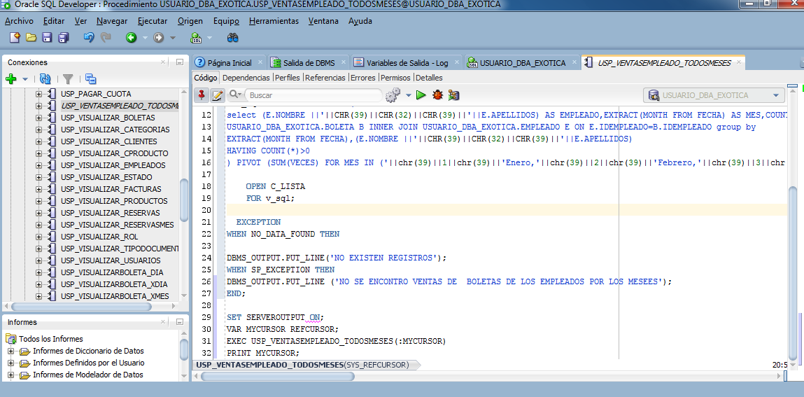 Pivot en Oracle 11g