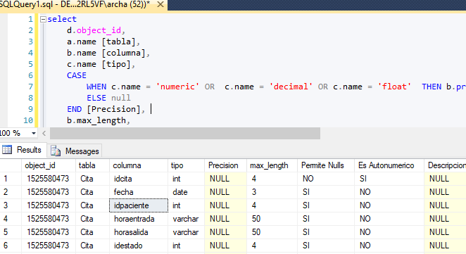 generando-el-diccionario-de-datos-en-sql-server