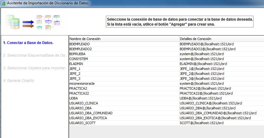 asistente importacion diccionario datos