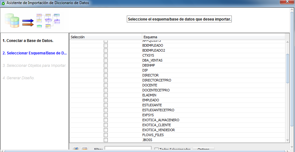 esquema base datos sqldeveloper