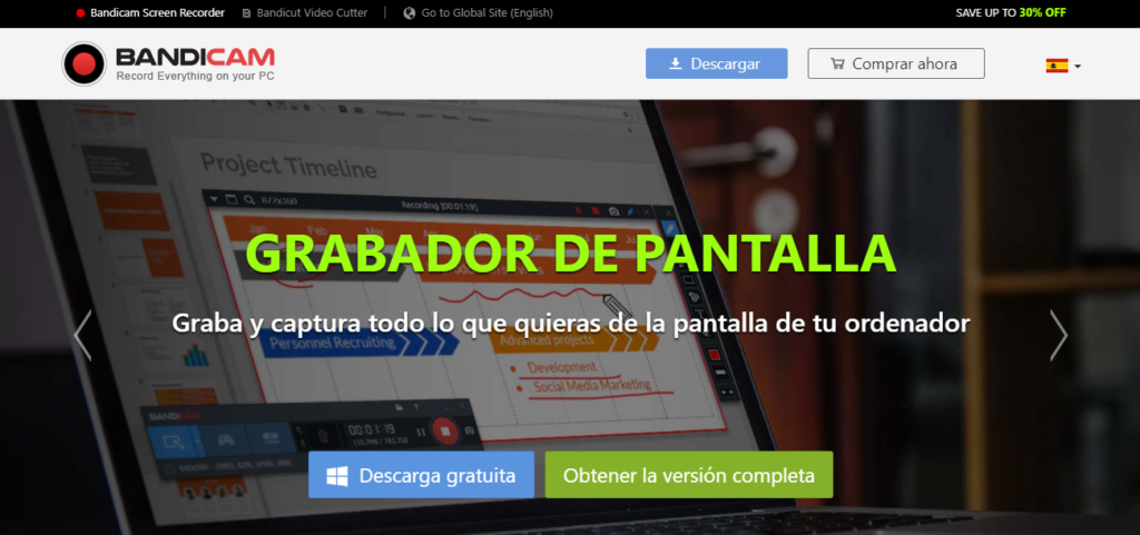 bandicam grabador pantalla