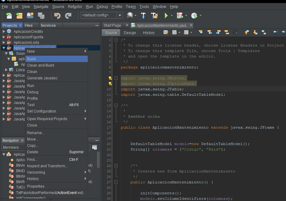 build proyecto netbeans jar