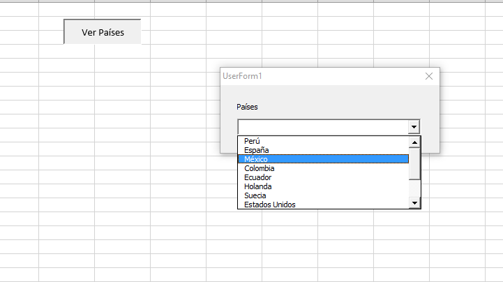 ejecucion vba form excel