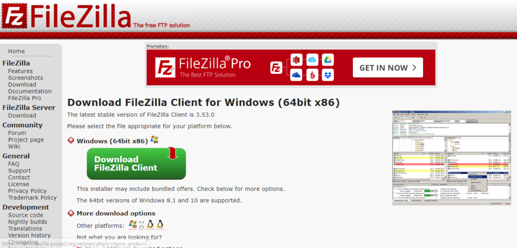 filezilla descarga sitio oficial