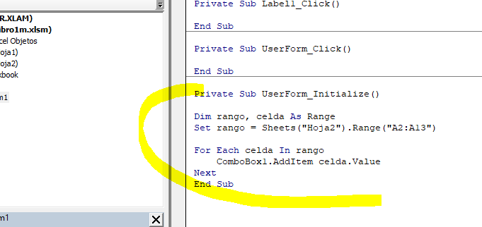 initialize form excel codigo vba