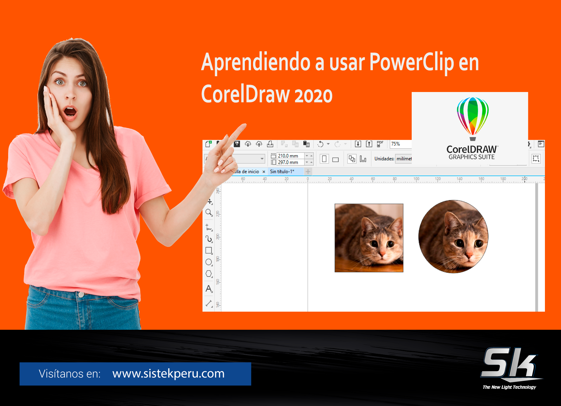 Aprendiendo a usar PowerClip en CorelDraw 2020