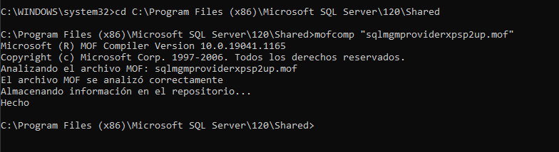 exito comando wmi provider