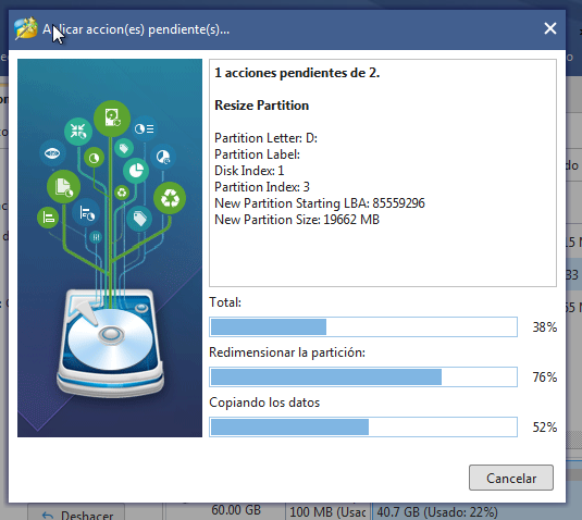 resize mini tool partition wizard