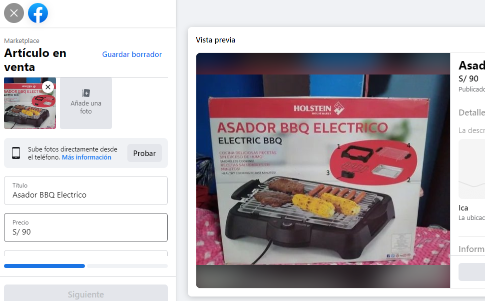 Como vender en Facebook Marketplace