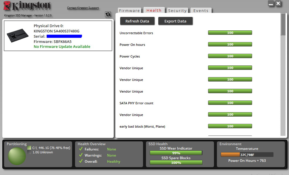 health kingston ssd